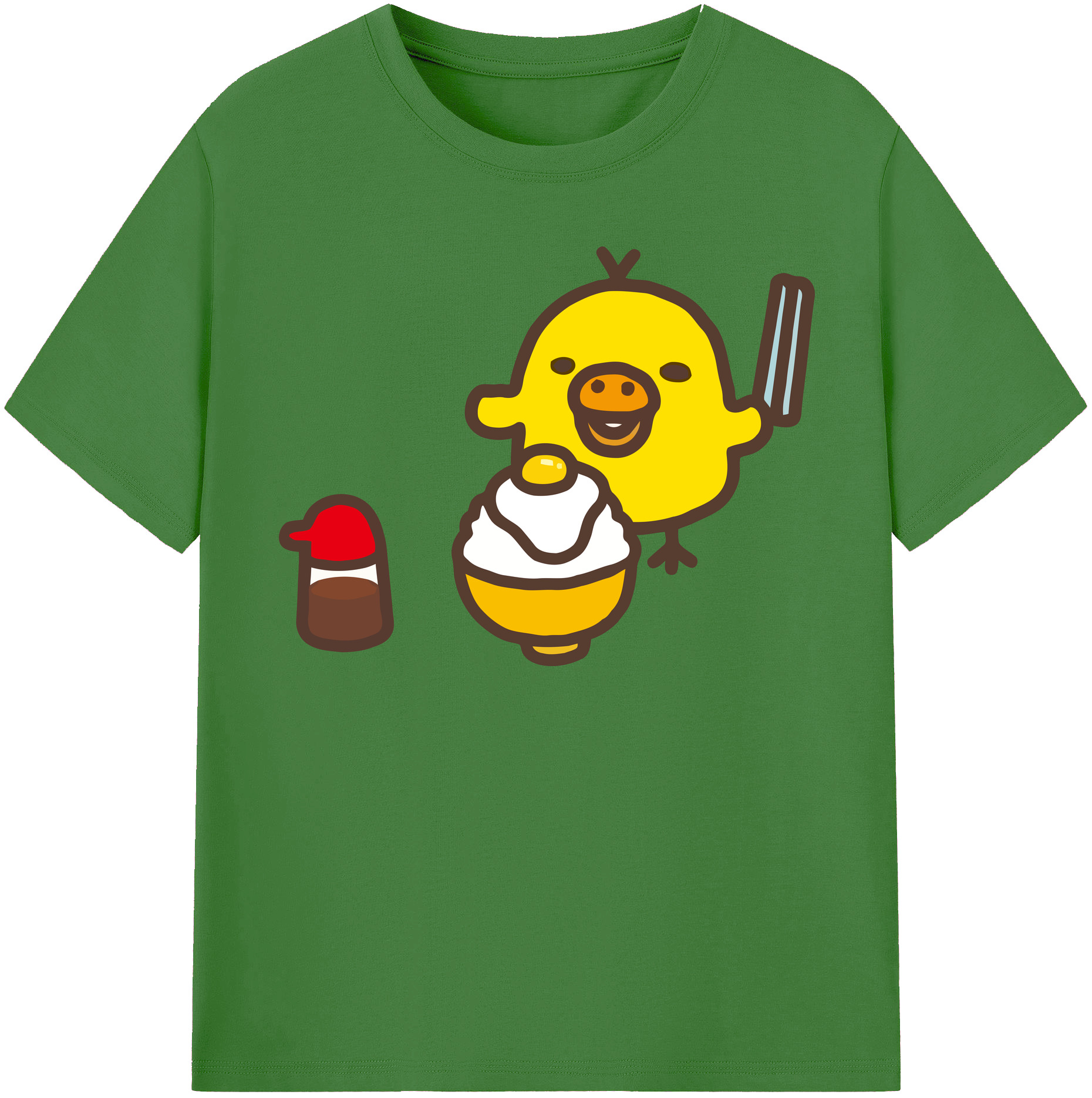（画像用） リラックマ リラックマ キイロイトリ Rilakkuma Korilakkuma Kiiroitori レディースカジュアルプリントTシャツ（綿100％）